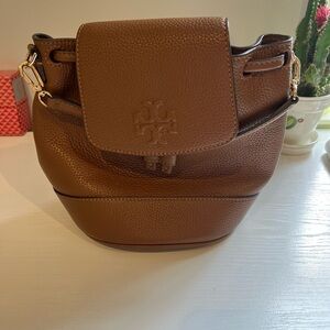 Tory Burch Thea Mini Leather Pebbled Backpack